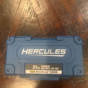 Hercules 21-Piece Titanium Hex Drill Bit Set